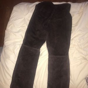 I.N.C bootcut straight leg suede pants.